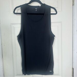DSG Men's Stride Run Tank Top Pure Black Size M Running Training Activewear